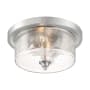 Nuvo Lighting Bransel 2 Light 13" Wide Flush Mount Drum Ceiling Fixture Brushed Nickel