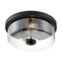Nuvo Lighting Sommerset 2 Light 13" Wide Flush Mount Drum Ceiling Fixture Matte Black