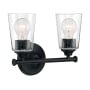 Nuvo Lighting Bransel 2 Light 12" Wide Bathroom Vanity Light Matte Black