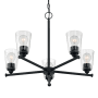 Nuvo Lighting Bransel 5 Light 25" Wide Chandelier Matte Black
