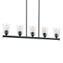 Nuvo Lighting Bransel 5 Light 36" Wide Linear Chandelier Matte Black