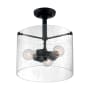 Nuvo Lighting Bransel 3 Light 12" Wide Semi-Flush Ceiling Fixture Matte Black