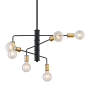 Nuvo Lighting Ryder 6 Light 25" Wide Chandelier Black / Brushed Brass