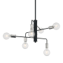 Nuvo Lighting Ryder 6 Light 25" Wide Chandelier Black / Polished Nickel