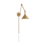 Nuvo Lighting Delancey 10" Tall Wall Sconce With Swing Arm Burnished Brass