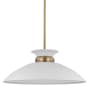 Nuvo Lighting Perkins 20" Wide Pendant Matte White / Polished Nickel