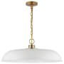 Nuvo Lighting Colony 24" Wide Pendant Matte White / Burnished Brass