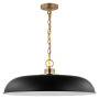 Nuvo Lighting Colony 24" Wide Pendant Matte Black / Burnished Brass