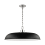 Nuvo Lighting Colony 24" Wide Pendant Matte Black / Polished Nickel
