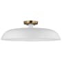 Nuvo Lighting Colony 24" Wide Semi-Flush Ceiling Fixture Matte White / Burnished Brass