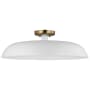 Matte White / Burnished Brass