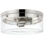 Nuvo Lighting Intersection 2 Light 11" Wide Flush Mount Drum Ceiling Fixture Polished Nickel