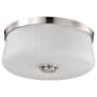 Nuvo Lighting Lune 3 Light 16" Wide Flush Mount Ceiling Fixture Brushed Nickel