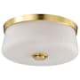 Nuvo Lighting Lune 3 Light 16" Wide Flush Mount Ceiling Fixture Vintage Brass