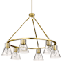 Nuvo Lighting Gianna 6 Light 30" Wide Ring Chandelier Vintage Brass