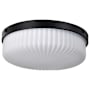 Nuvo Lighting Solara 3 Light 17" Wide Flush Mount Drum Ceiling Fixture Matte Black