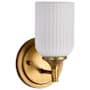 Nuvo Lighting Solara 9" Tall Bathroom Sconce Natural Brass