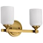 Nuvo Lighting Solara 2 Light 14" Wide Vanity Light Natural Brass