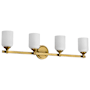 Nuvo Lighting Solara 4 Light 33" Wide Vanity Light Natural Brass
