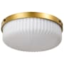 Nuvo Lighting Solara 3 Light 17" Wide Flush Mount Drum Ceiling Fixture Natural Brass