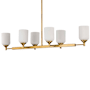 Nuvo Lighting Solara 6 Light 40" Wide Linear Pendant Natural Brass