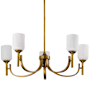 Nuvo Lighting Solara 5 Light 30" Wide Chandelier Natural Brass