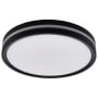 Nuvo Lighting 12" Wide LED Flush Mount Drum Ceiling Fixture Matte Black