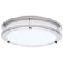 Nuvo Lighting Glamour 10" Wide LED Flush Mount Drum Ceiling Fixture Brushed Nickel