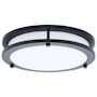 Nuvo Lighting Glamour 10" Wide LED Flush Mount Drum Ceiling Fixture Black