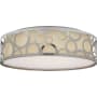 Nuvo Lighting 15" Wide LED Flush Mount Drum Ceiling Fixture with a Fabric Shade and an Acrylic Diffuser - 3000K Polished Nickel