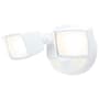 Nuvo Lighting Double Light 9-3/16" Wide Adjustable LED Outdoor Flood Light with Motion Sensor White