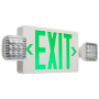 Nuvo Lighting Exit Sign 19" Wide LED Emergency Dual Head Light Green Lettering