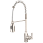 Olympia Faucets Accent 1.5 GPM Single Hole Kitchen Faucet PVD Brushed Nickel