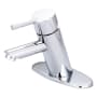 Olympia Faucets i2 1.2 GPM Single Hole Bathroom Faucet with Deck Cover Plate Polished Chrome