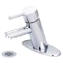 Olympia Faucets i2 1.2 GPM Single Hole Bathroom Faucet with Grid Strainer and Deck Cover Plate Polished Chrome