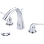 Olympia Faucets Accent 1.2 GPM Widespread Bathroom Faucet with J Style Rigid Spout and Pop-Up Drain Assembly Polished Chrome