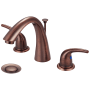 Olympia Faucets Accent 1.2 GPM Widespread Bathroom Faucet with J Style Rigid Spout and Pop-Up Drain Assembly Oil Rubbed Bronze