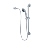 Olympia Faucets Accent 1.75 GPM Multi-Function Hand Shower Package - Includes Slide Bar, Hose, and Wall Supply Polished Chrome
