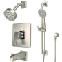 Olympia Faucets i3 Tub and Shower Trim Package with 1.75 GPM Multi Function Shower Head Polished Chrome
