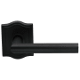 Omnia Passage Door Lever Set with Modern Lever and Arched Rose from the Prodigy Collection Oil Rubbed Black