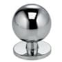 Omnia Classic & Modern 1" Round Ball Solid Brass Cabinet / Drawer Knob Polished Chrome