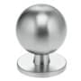 Omnia Classic & Modern 1" Round Ball Solid Brass Cabinet / Drawer Knob Satin Chrome