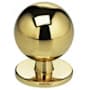 Omnia Classic & Modern 1" Round Ball Solid Brass Cabinet / Drawer Knob Polished Brass