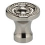 Omnia Classic & Modern 1-1/4" Traditional Solid Brass Beaded Edge Mushroom Cabinet / Drawer Knob Polished Nickel