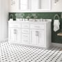 Ove Decors Bailey 60" Free Standing Double Basin Vanity Set with Cabinet and Quartz Vanity Top White / Engineered Quartz