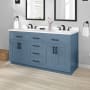 Ove Decors Bailey 60" Free Standing Double Basin Vanity Set with Cabinet and Quartz Vanity Top Blue Lagoon / Engineered Quartz