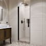 Ove Decors Pasadena 72" High x 29-7/16" Wide Pivot Frameless Shower Door with Clear Glass Black