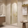 Ove Decors Pasadena 72" High x 29-7/16" Wide Pivot Frameless Shower Door with Clear Glass Brushed Gold