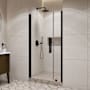 Ove Decors Pasadena 72" High x 41-3/8" Wide Pivot Frameless Shower Door with Clear Glass Black