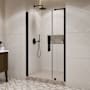 Ove Decors Pasadena 72" High x 47-3/8" Wide Pivot Frameless Shower Door with Clear Glass Black